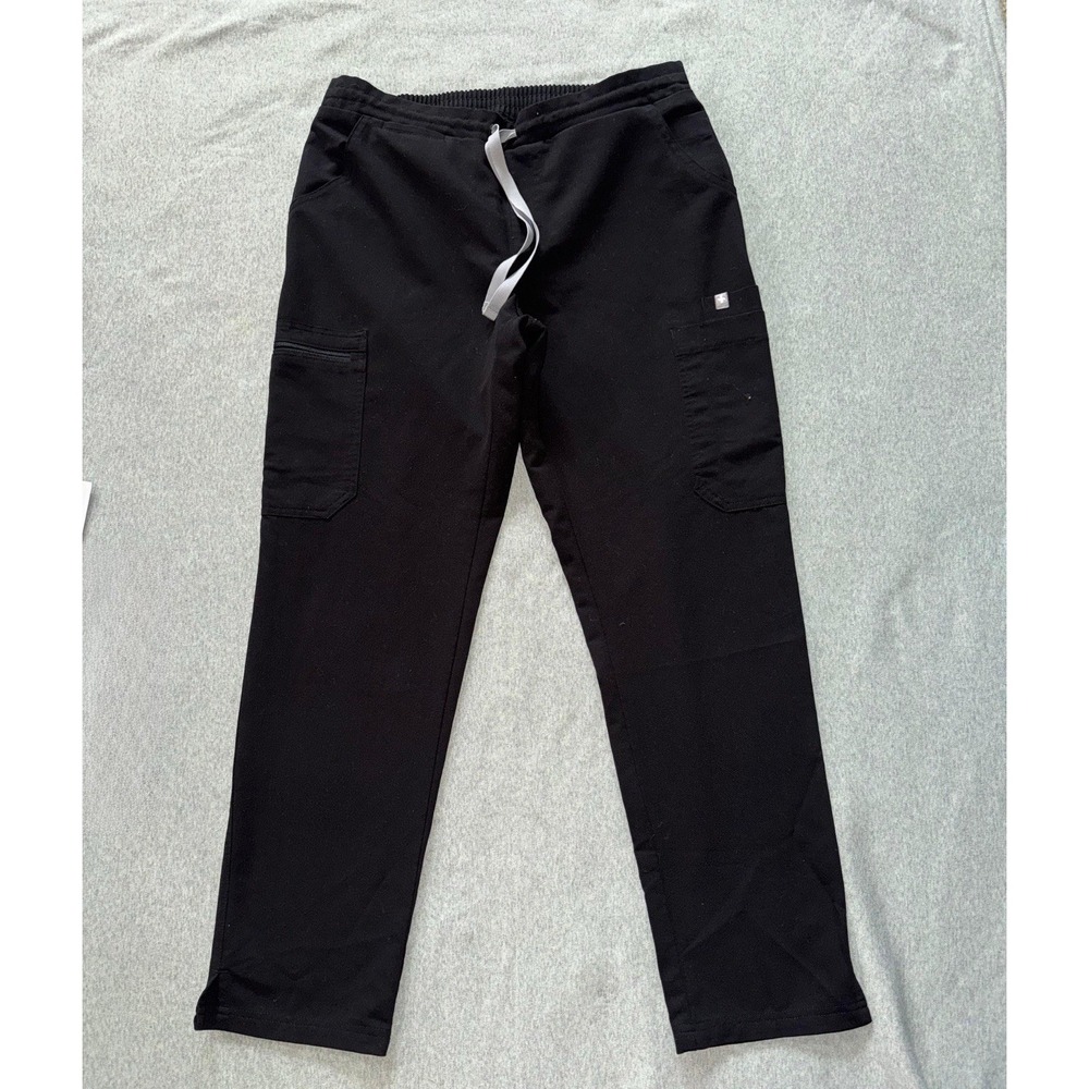 Figs Women's Straight Leg Scrub Pants in Black